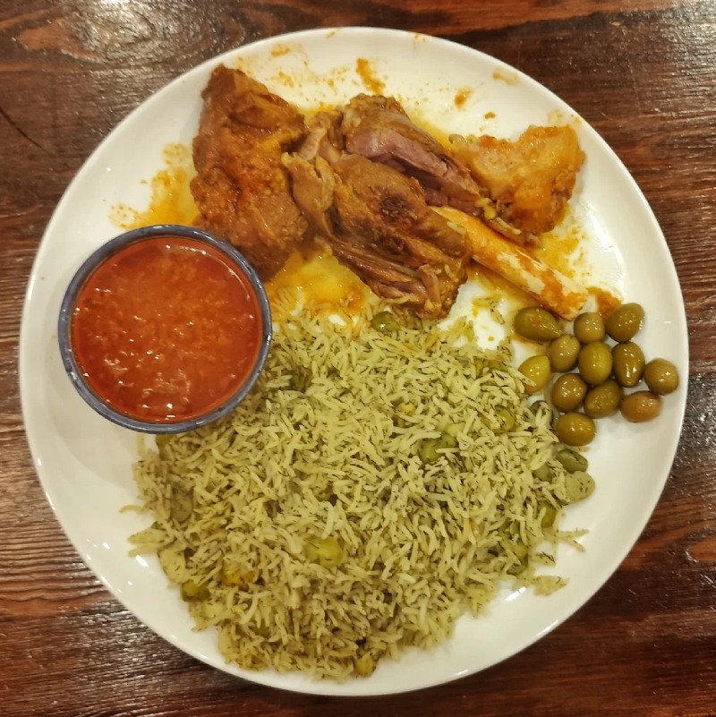 Baghalipolo served  at Shiraz Persian Restaurant in Bolton